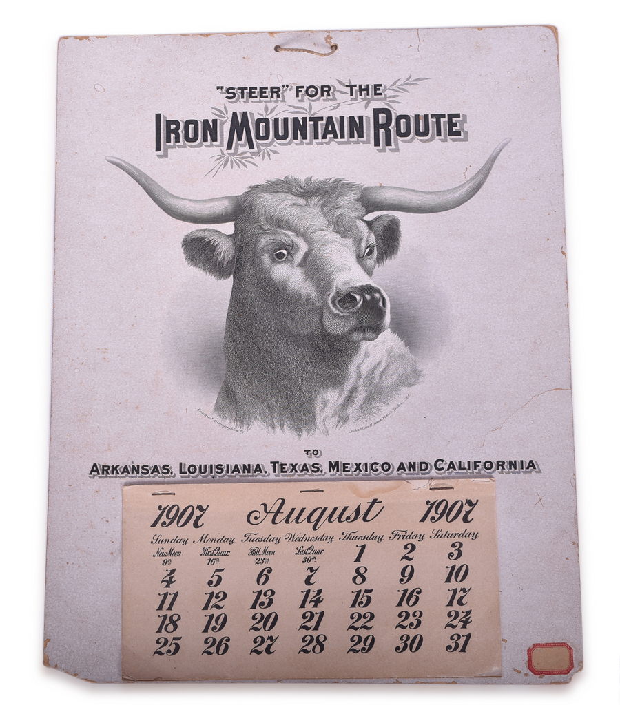5478 - 1907 St. Louis, Iron Mountain & Southern Railroad Advertising Calendar thumbnail
