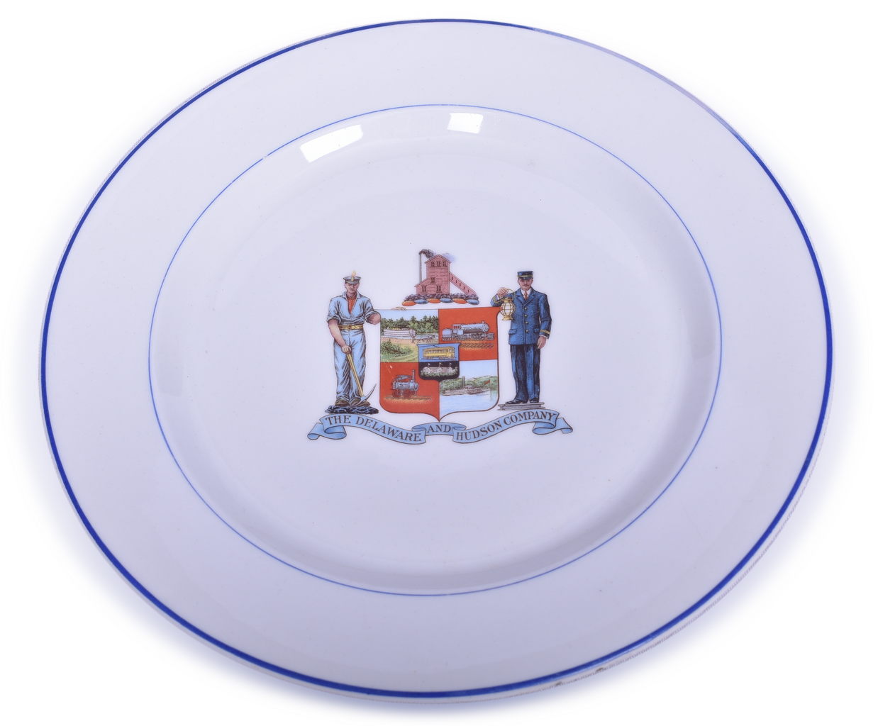 5481 - Delaware & Hudson Railroad China Whitehall Service Plate 10 1/4
