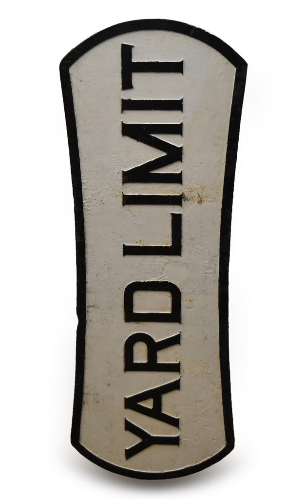 5489 - Cast Iron Railroad Yard Limit Sign thumbnail