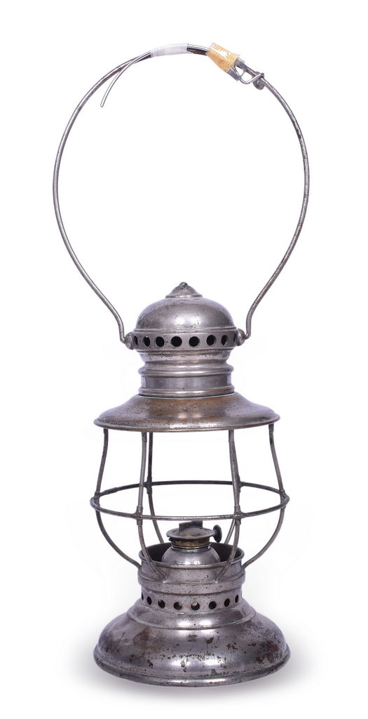 5492 - Adams & Westlake Nickel Plated Bell Bottom Conductors Lantern thumbnail