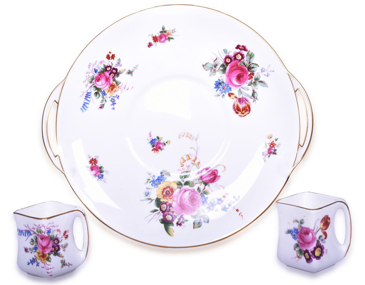 5505 - Three Pieces of Canadian National Railway China Jasper Plate and Creamers thumbnail