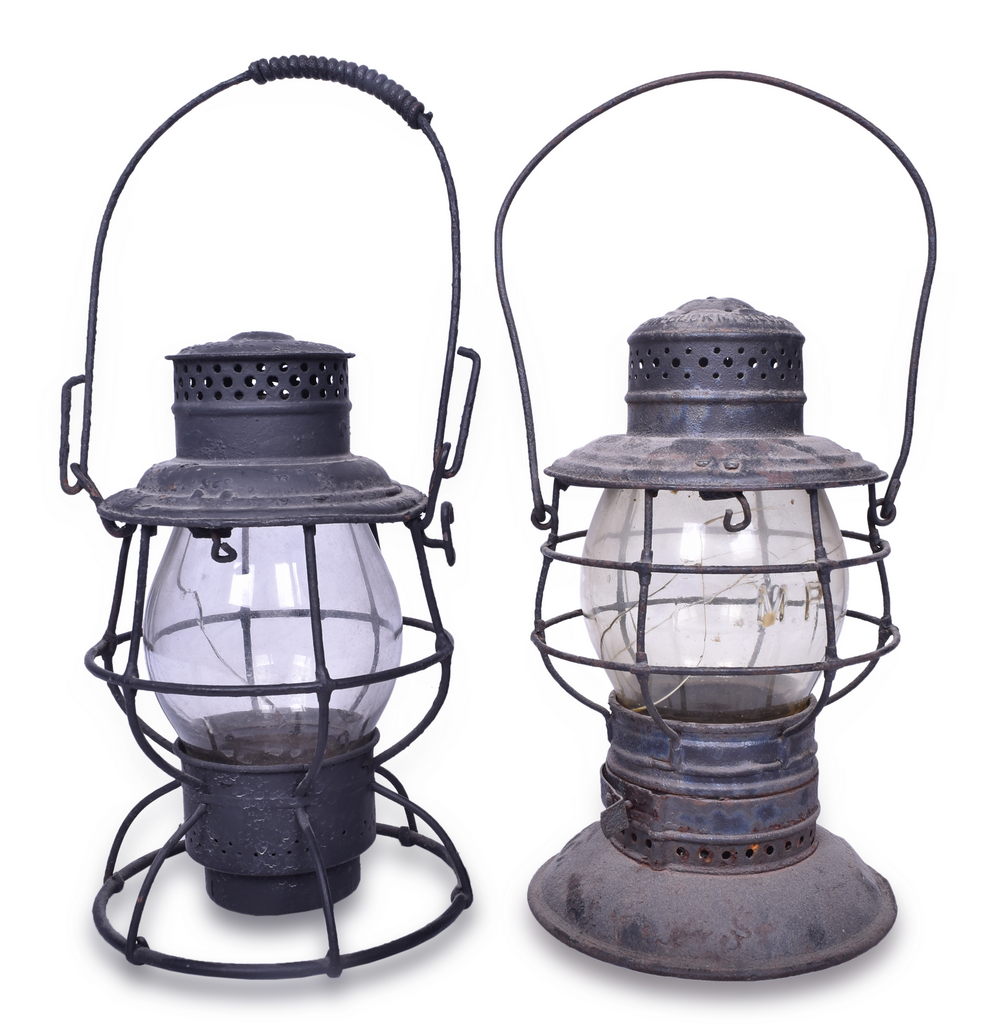 5510 - Handlan Buck Missouri Pacific Bell Bottom Lantern and Adlake Reliable for Parts or Restoration thumbnail