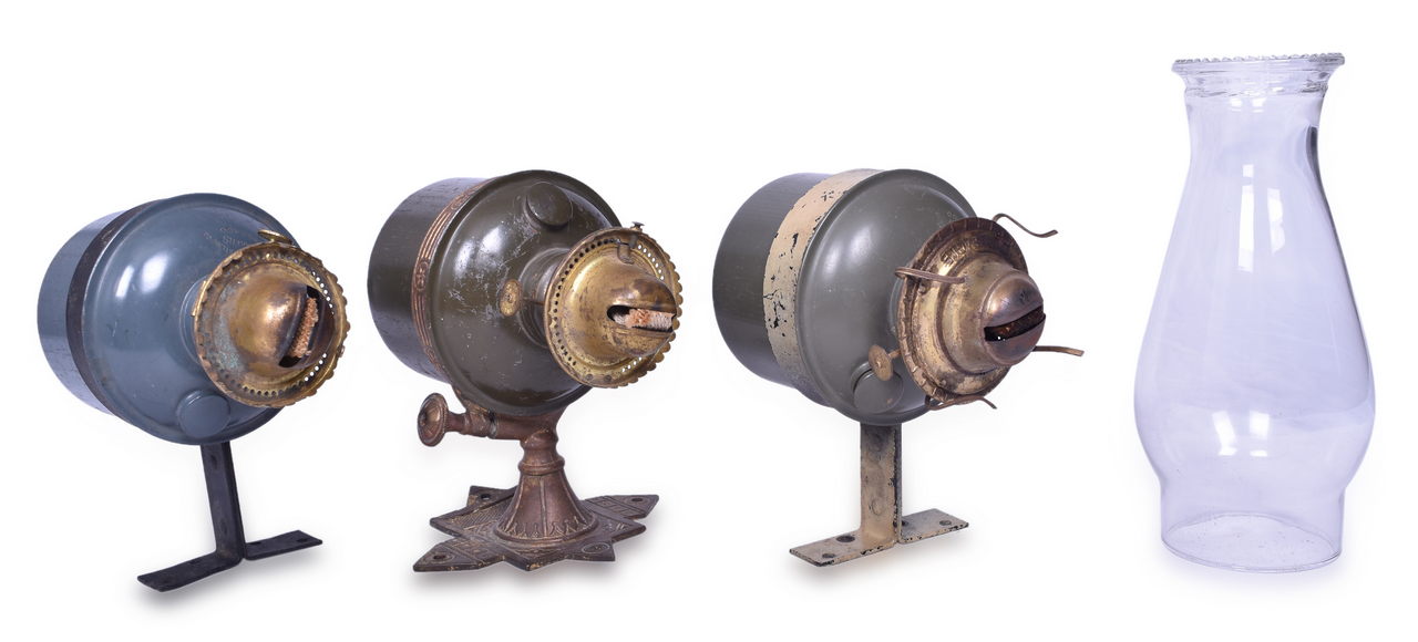 5516 - Three Adams & Westlake Wall Mounted Railroad Car Lamps thumbnail