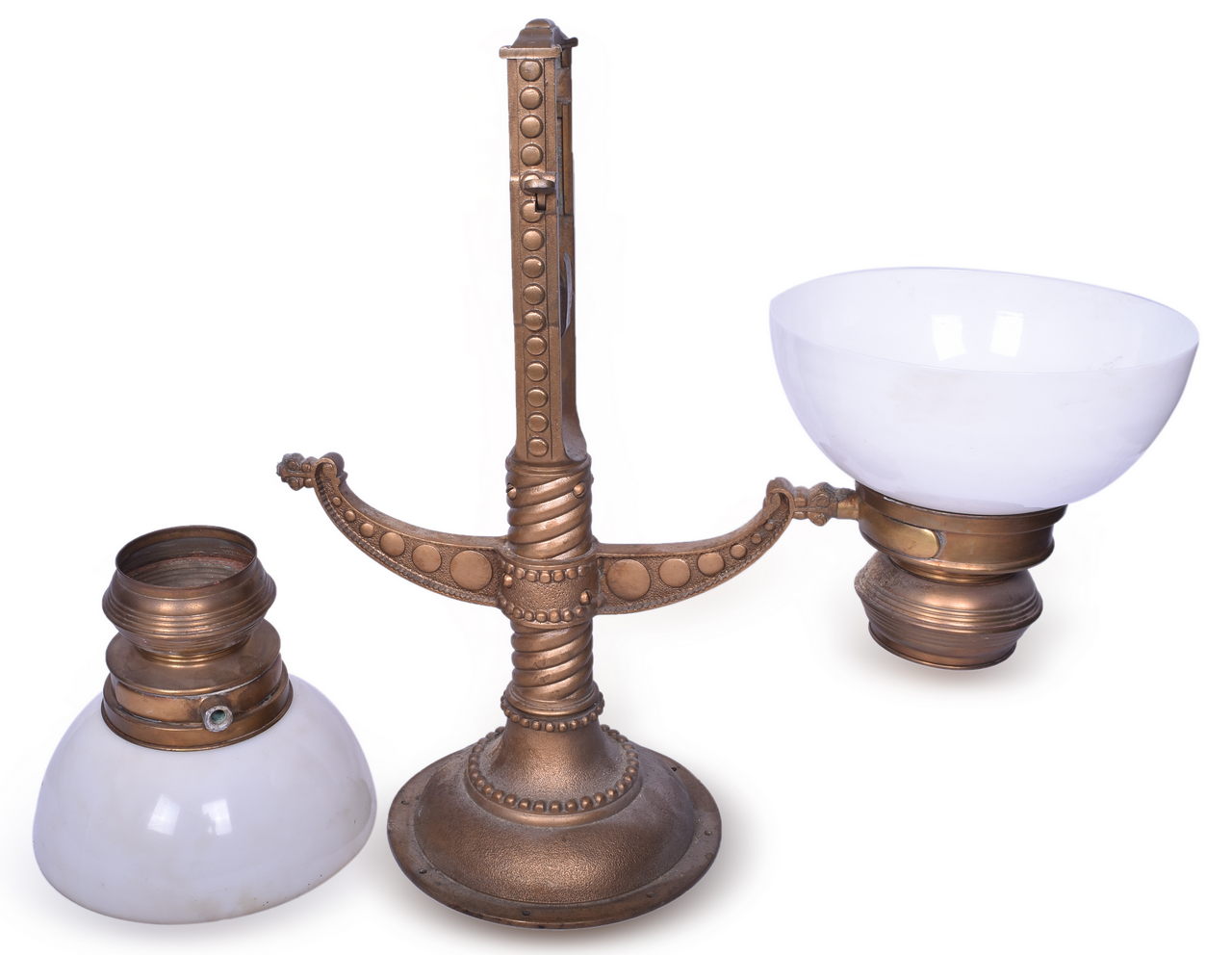 5528 - Partial Adams & Westlake Cast Brass Railroad Passenger Car Chandelier thumbnail