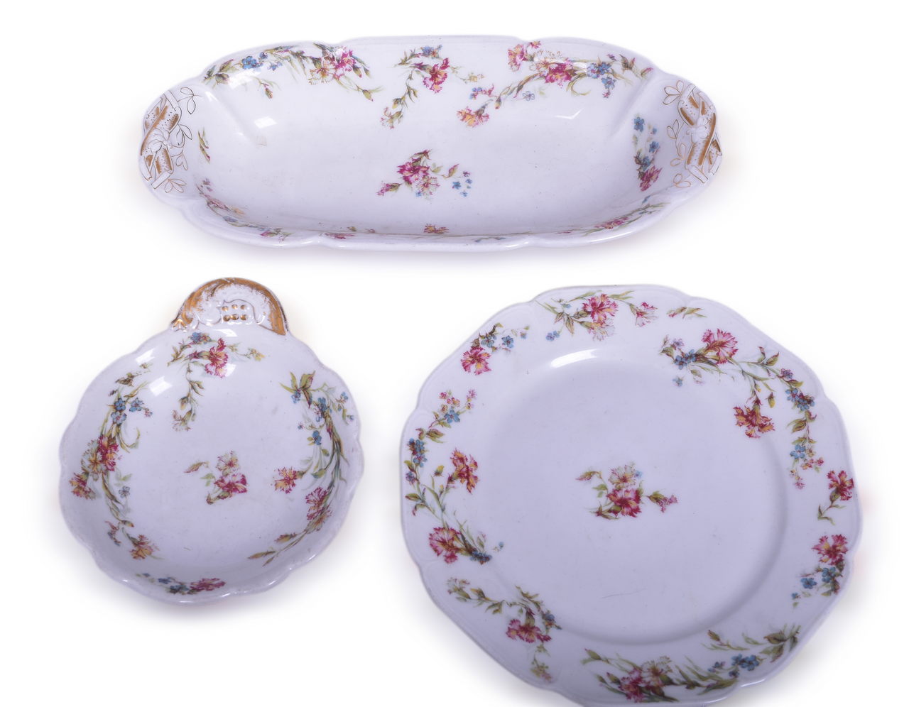 5533 - Three Pieces of New York Central Railroad China Depew Oval Celery Dish, Ice Cream Shell, and Plate thumbnail