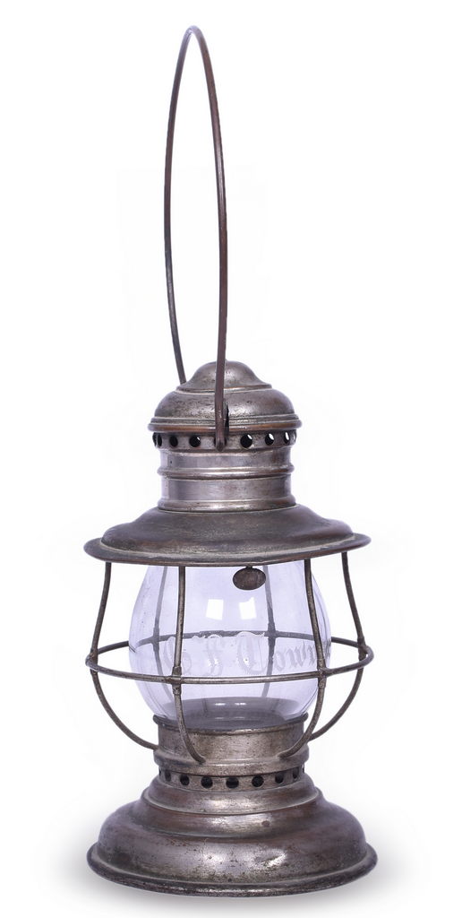 5538 - Meyrose & Company Presentation Lantern w/ Old English Etched Globe. thumbnail