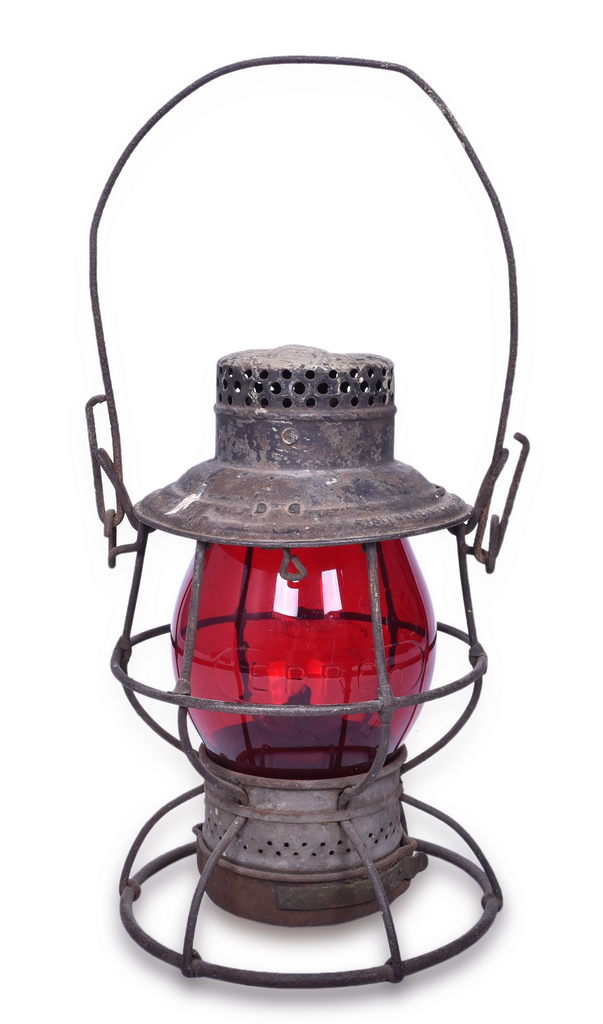 5550 - Adlake Reliable Erie Railroad Lantern w/ Red Cast Name in Panel thumbnail