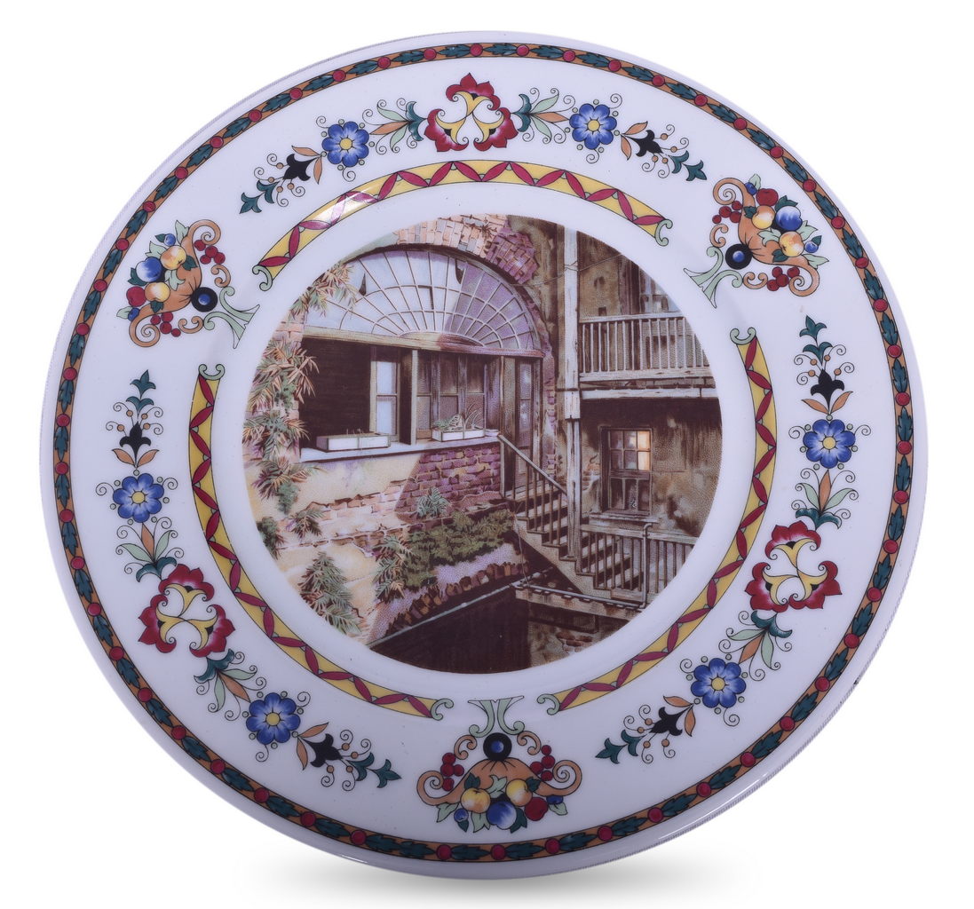 5551 - Illinois Central Railroad French Quarter Service Plate Fan Window in Clairbourne Court Toulouse Street New Orleans thumbnail