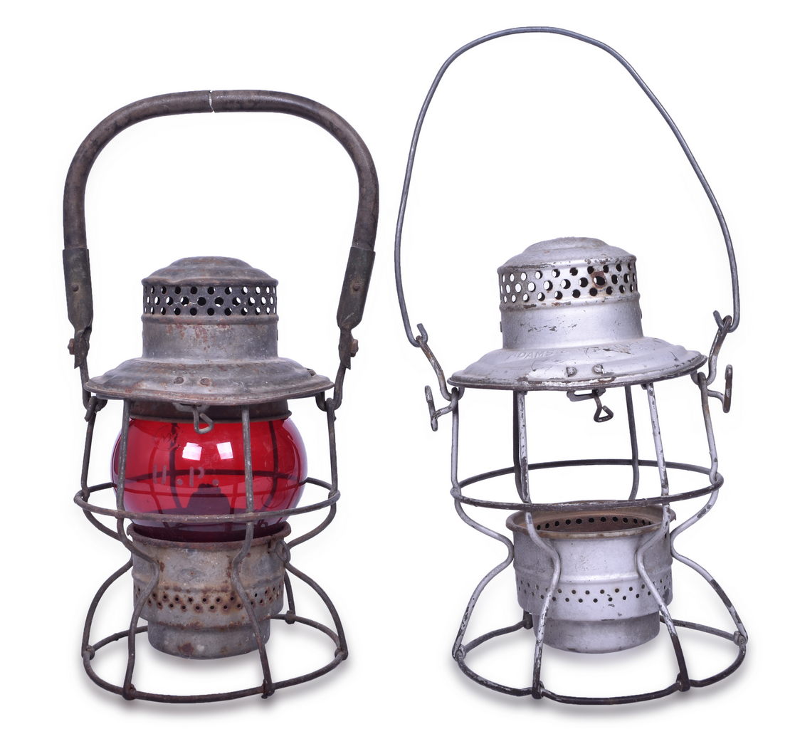 5558 - Adams & Westlake Western Pacific and Union Pacific Railroad Lantern Pair thumbnail
