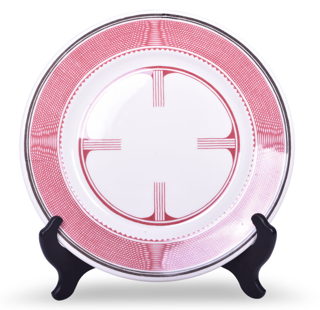 5569 - Atchison, Topeka, And Santa Fe Railroad China Ancient Mimbreno Dinner Plate Fred Harvey thumbnail