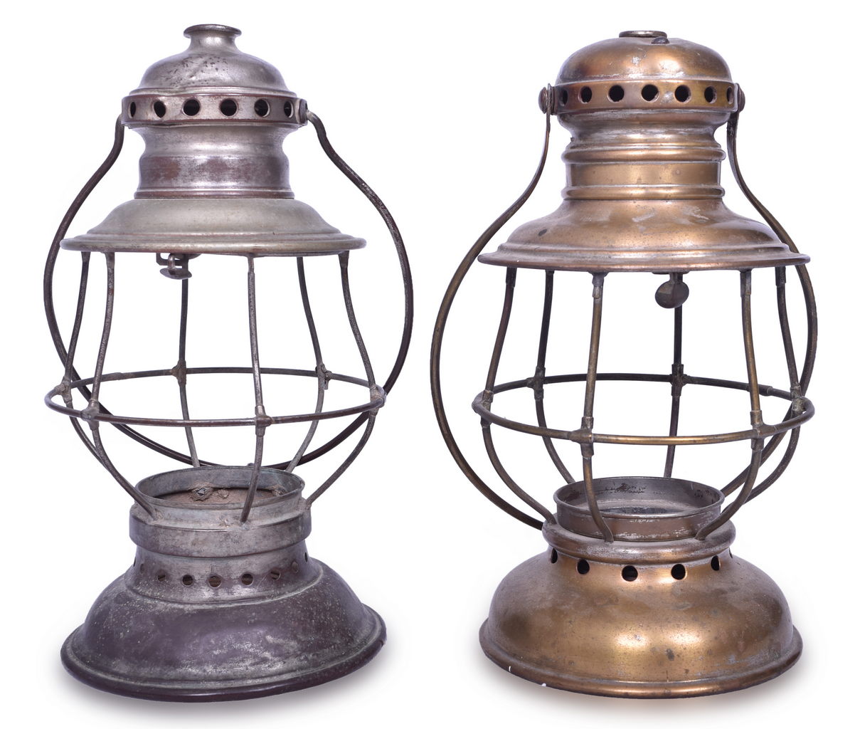 5578 - Pair of Bell Bottom Presentation Lantern Frames - Adams & Westlake and Unknown thumbnail