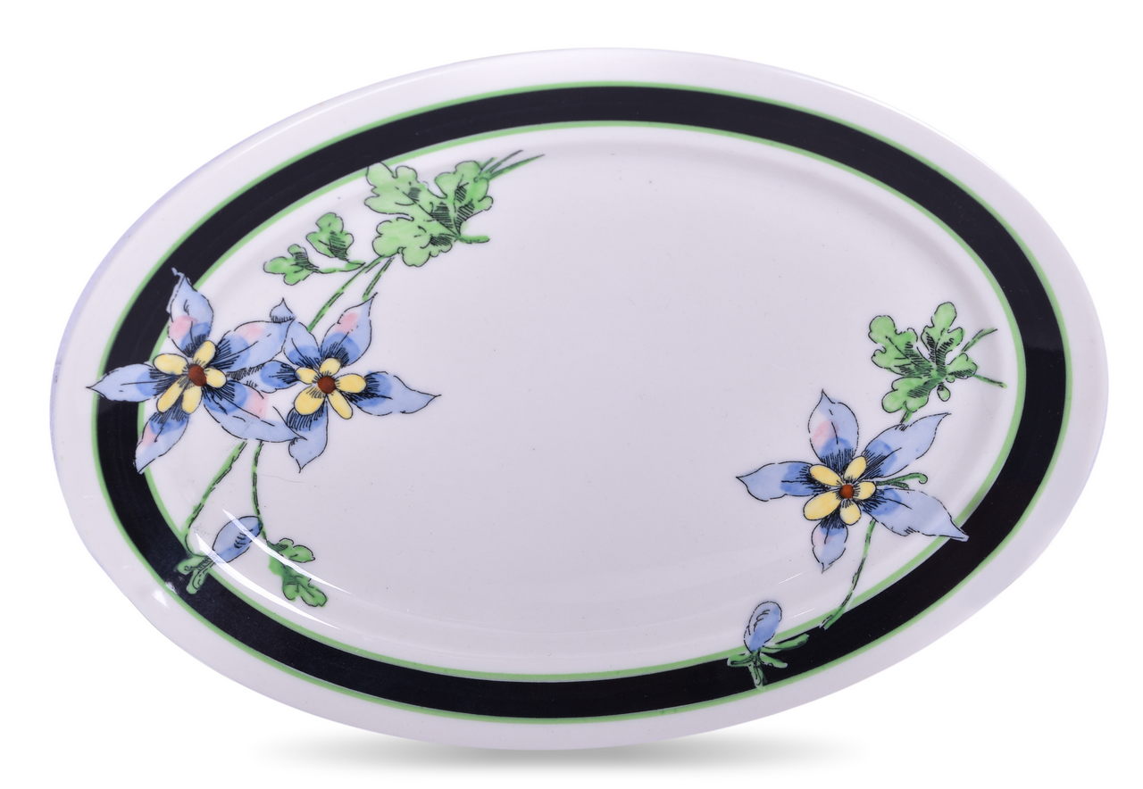 5581 - Union Pacific Railroad China Columbine Oval Platter Dish thumbnail