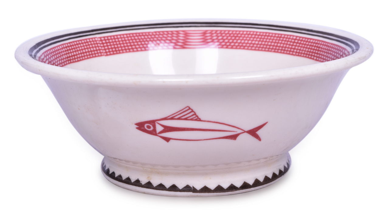 5587 - Atchison, Topeka, And Santa Fe Railroad China Ancient Mimbreno Footed Salad Bowl thumbnail