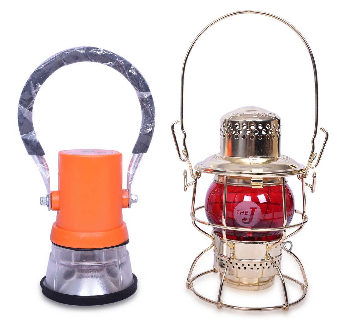 5603 - Elgin, Joliet & Eastern Railroad 2002 Adlake Harriman Award Lantern and Official Trainman Lantern thumbnail