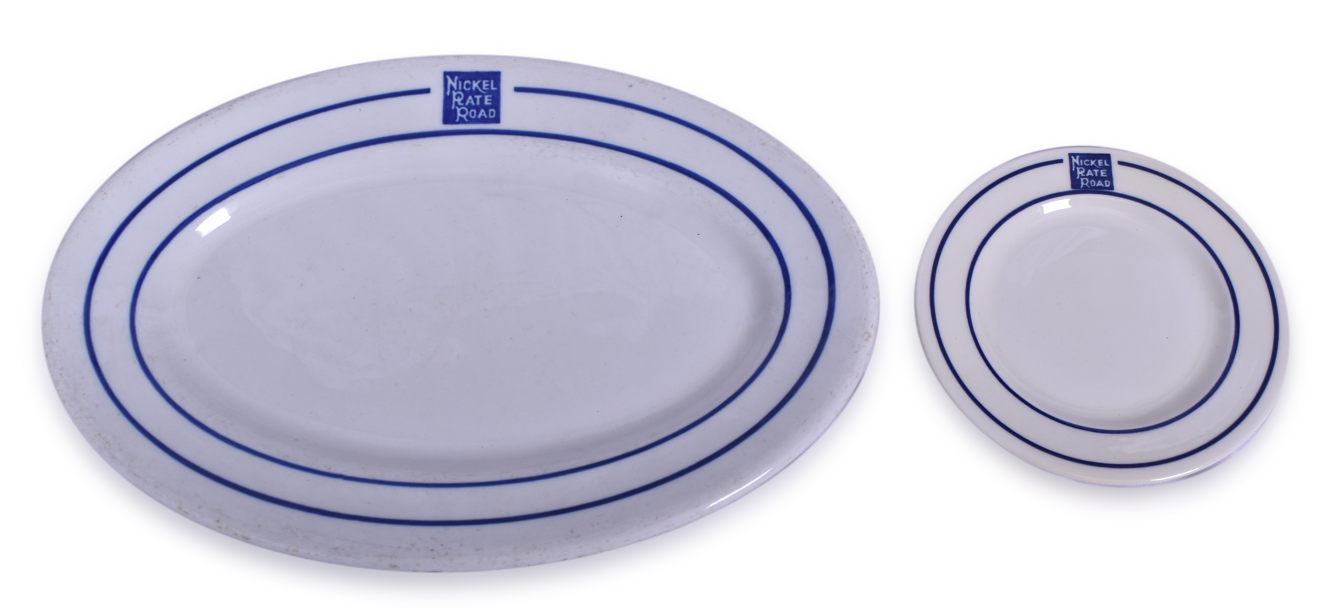 5553 - Nickel Plate Road China Bellevue Oval Platter and Small Plate thumbnail