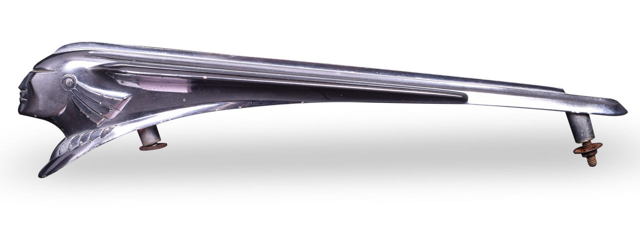 7008 - 1953 Pontiac Chrome Hood Ornament w/ Long Side Fins thumbnail