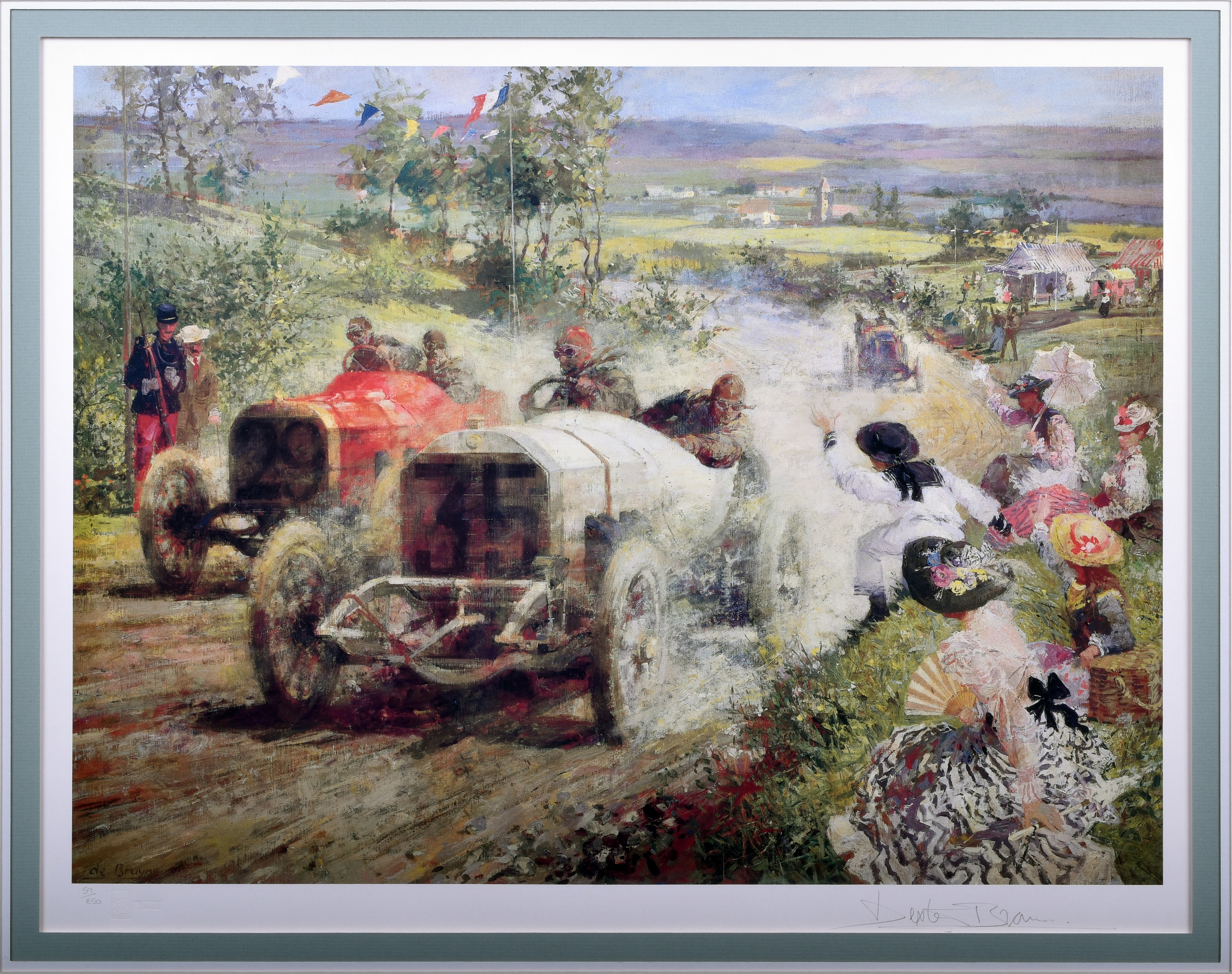 7011 - Dexter Brown 1908 French Grand Prix Closed Edition Print. thumbnail