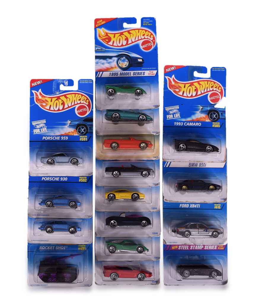 7027 - Group of Fifteen Hot Wheels Die Cast Cars New on Card - 1994 to 1997 thumbnail