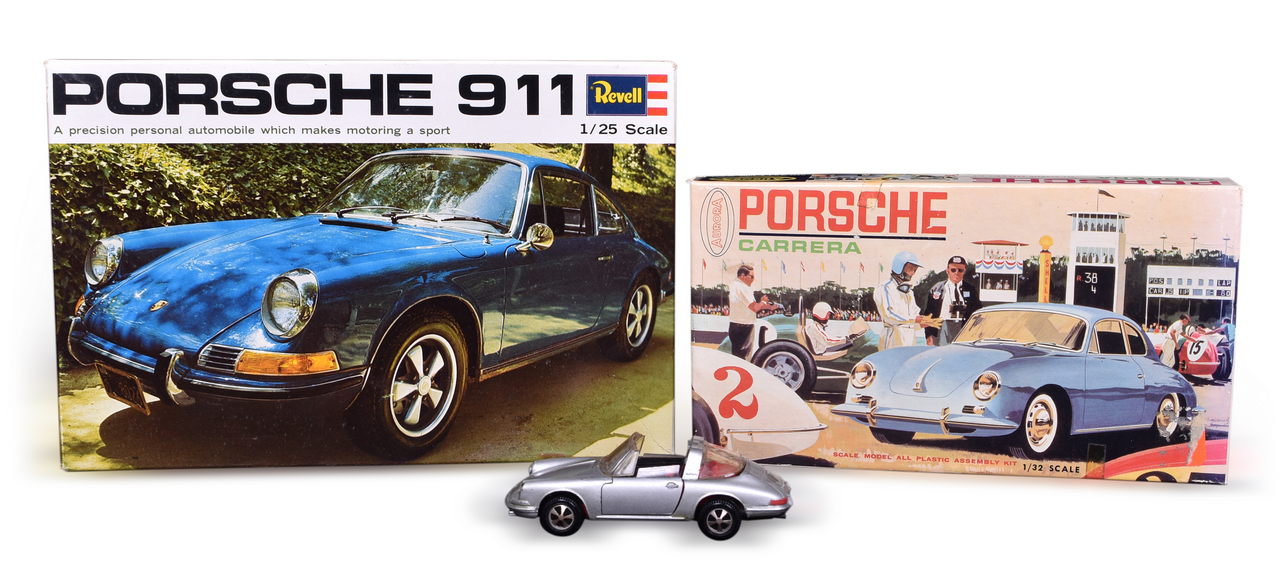 7028 - Porsche Revell 911 Kit, Aroura Carrera Kit, and Marklin 911T thumbnail
