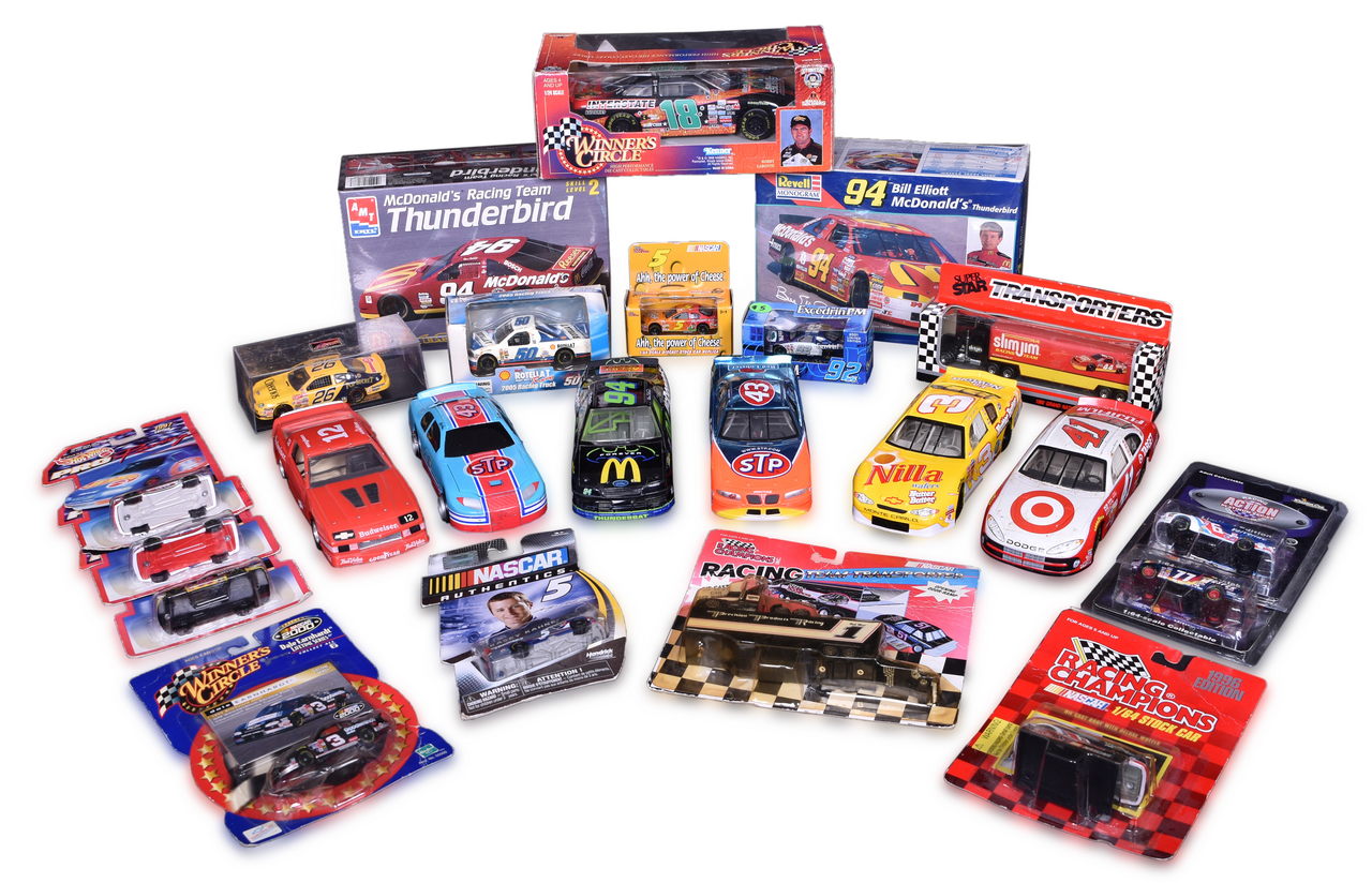 7051 - Mixed Lot of Twenty-Three NASCAR Racing Toys - 1:64 Die Cast Cars, 1:43 and 1:24 Scale Cars, and Model Kits thumbnail