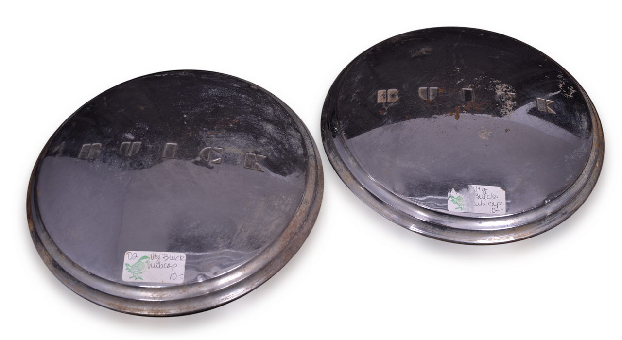 7052 - Pair of Buick Dog Dish Hub Caps - Fits 1941-1950 Super Series 50, etc. thumbnail