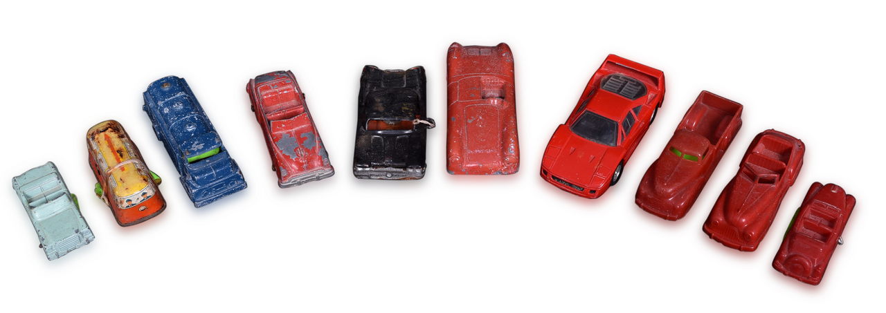 7072 - Group of Ten Plastic and Steel Toy Vehicles - Tootsietoy, Renwal, Midgetoy, Manoil, and Acme thumbnail