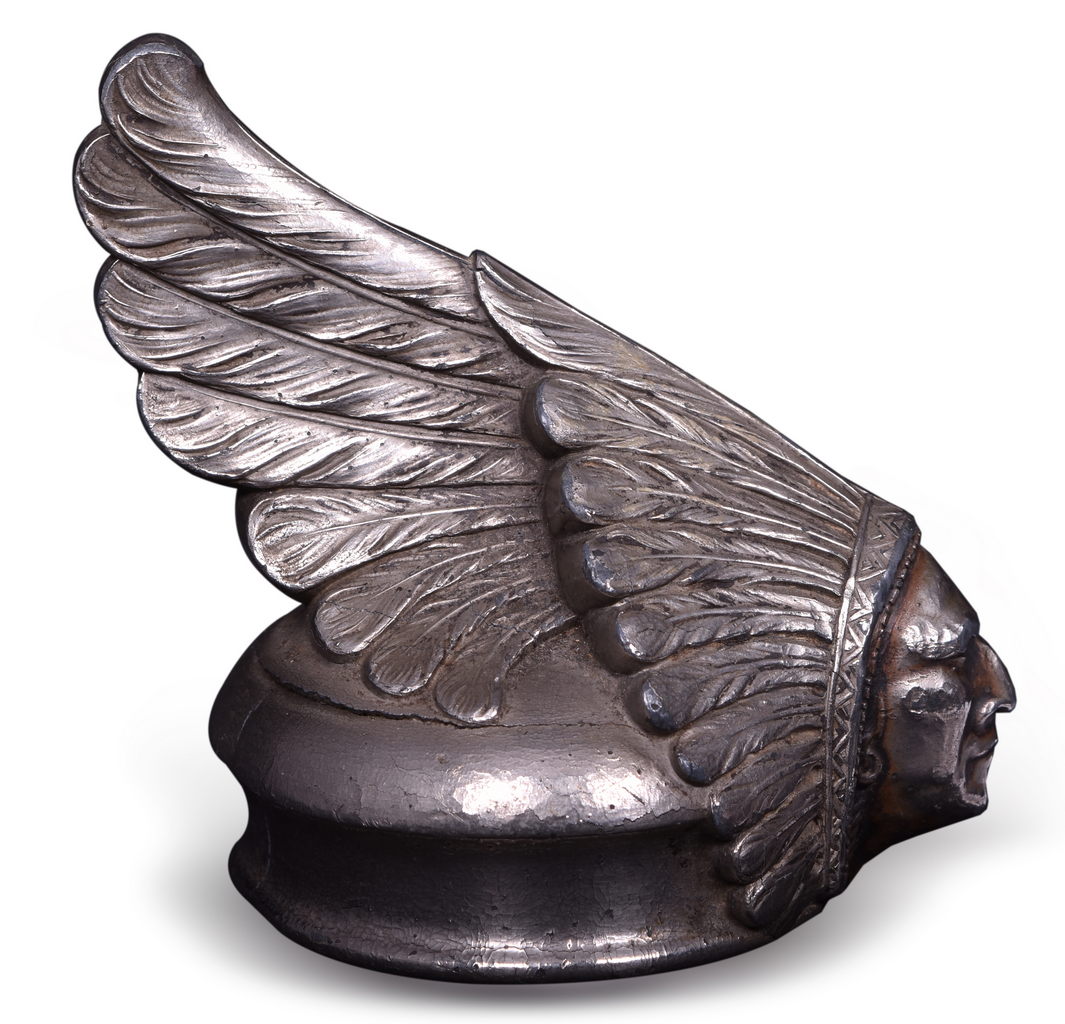7112 - 1927 Pontiac Indian Head Hood Ornament thumbnail