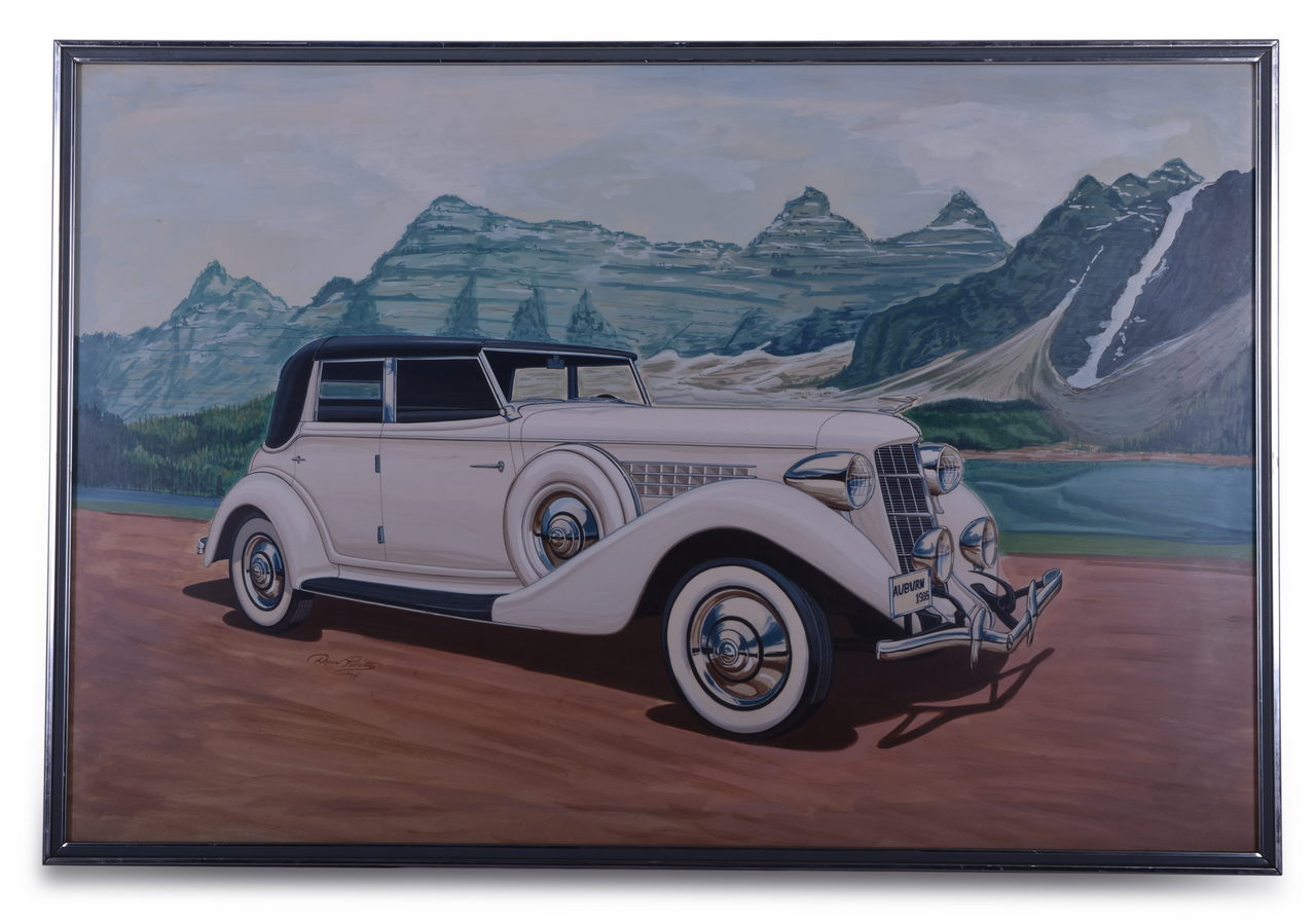 7133 - 1935 Auburn 851 Original Automotive Painting by Dom Pacitti thumbnail