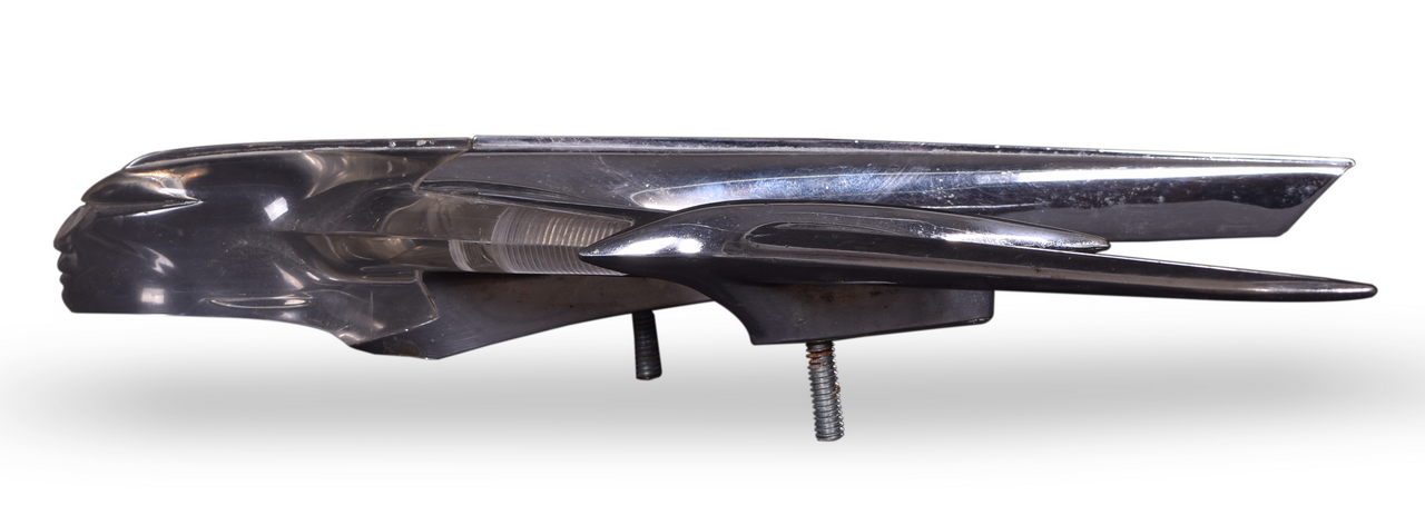 7140 - 1955 Pontiac Deluxe Indian Head Chrome Hood Ornament thumbnail