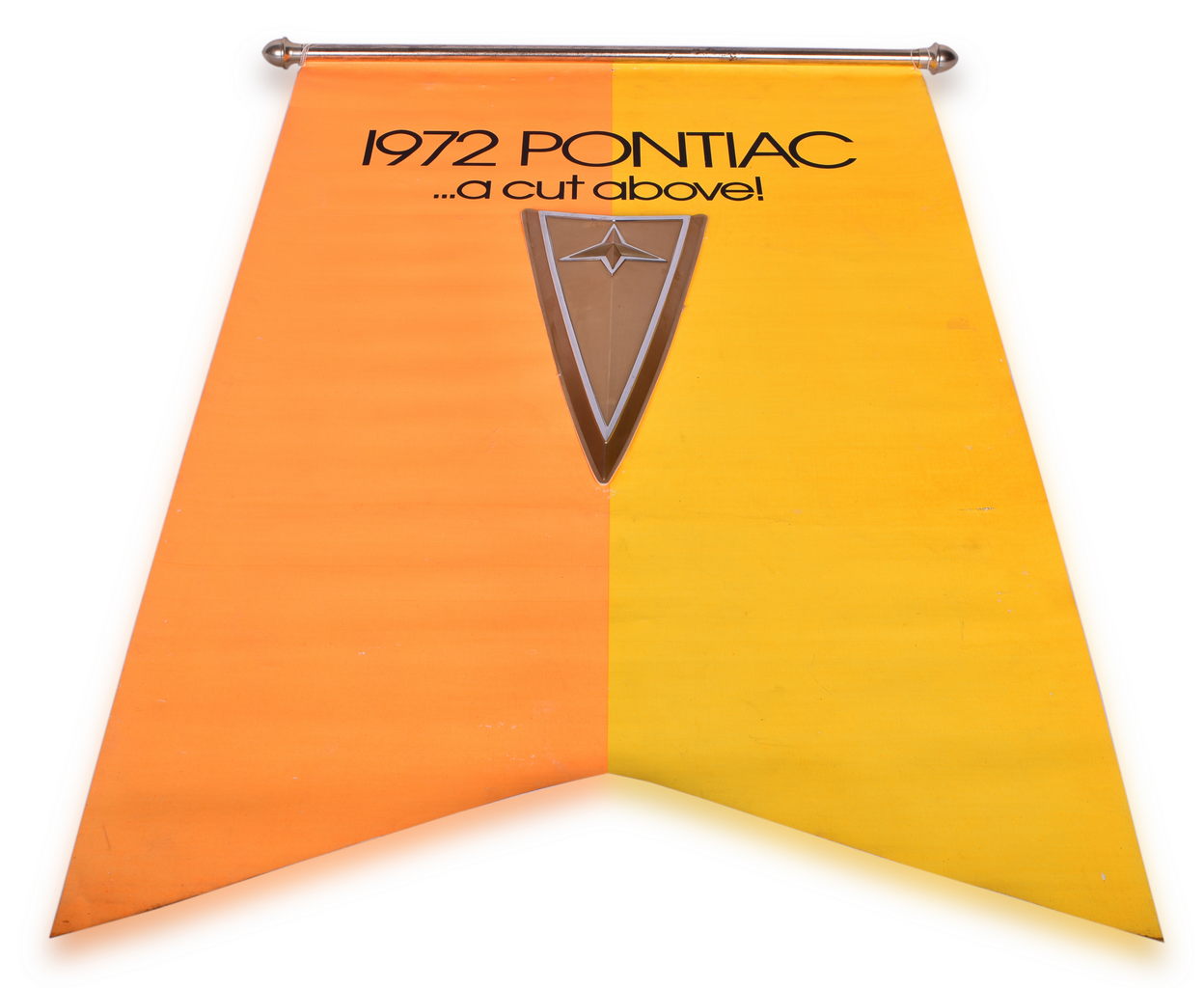 7154 - 1972 Pontiac Dealership Showroom Advertising Banner thumbnail