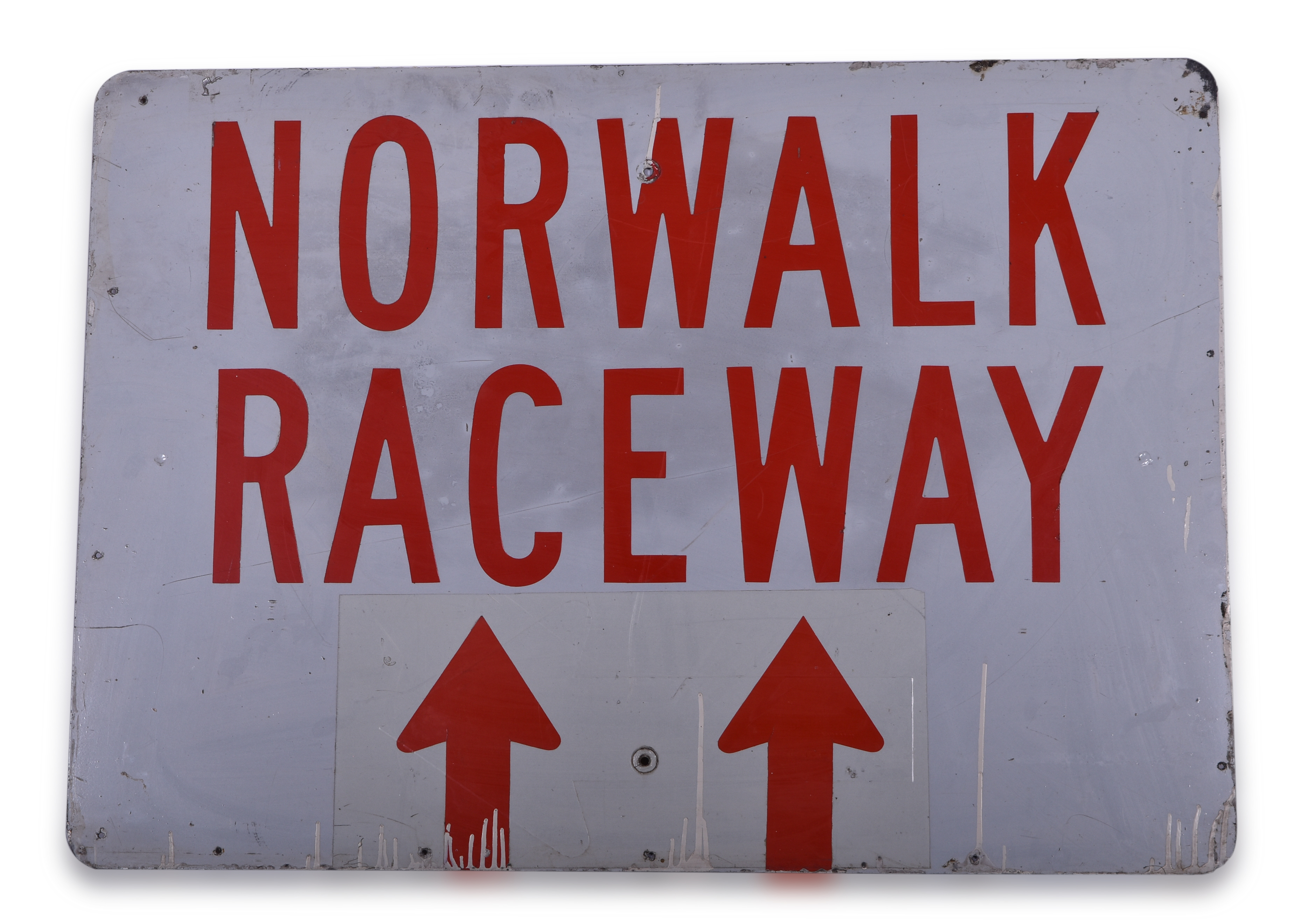 7163 - Norwalk Raceway Park Aluminum Traffic Sign - White Background thumbnail