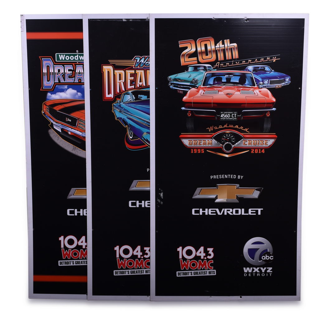 7164 - 2014-2016 Woodward Dream Cruise Pole Signs - Chevrolet Corvette, Bel Aire, Camaro, Impala thumbnail