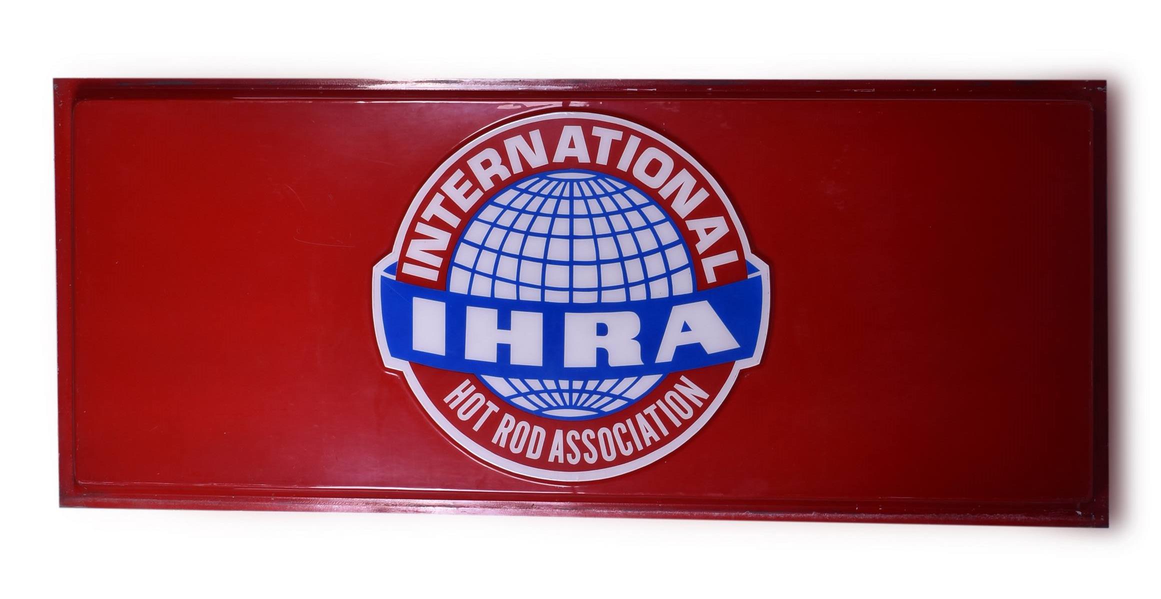 7167 - International Hot Rod Association Large Pan Face Sign from Norwalk Raceway Park thumbnail