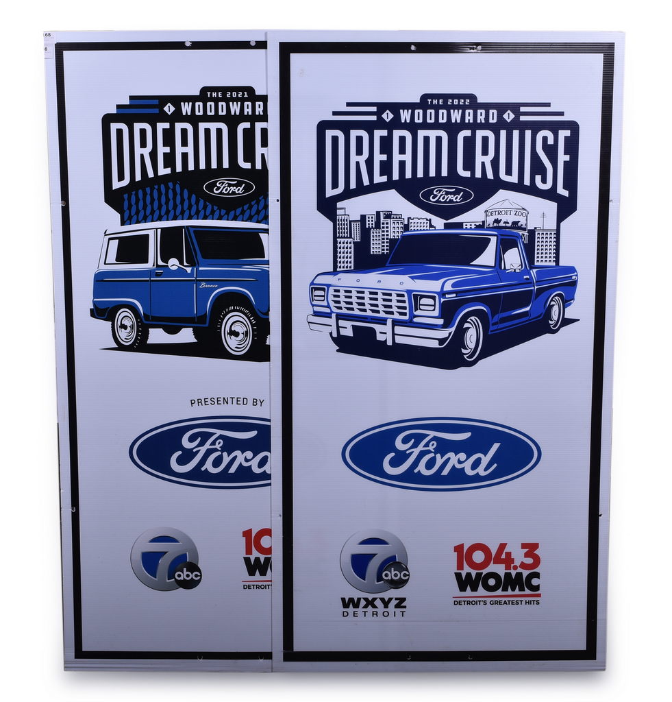7168 - 2021 and 2022 Woodward Dream Cruise Pole Signs - Ford F Series Truck and Bronco thumbnail