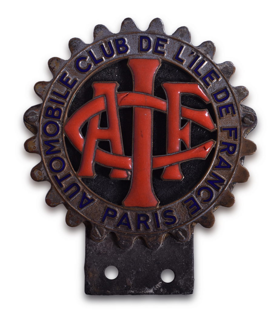 7184 - Automobile Club De L'ile De France - Enameled Badge / License Plate Topper thumbnail