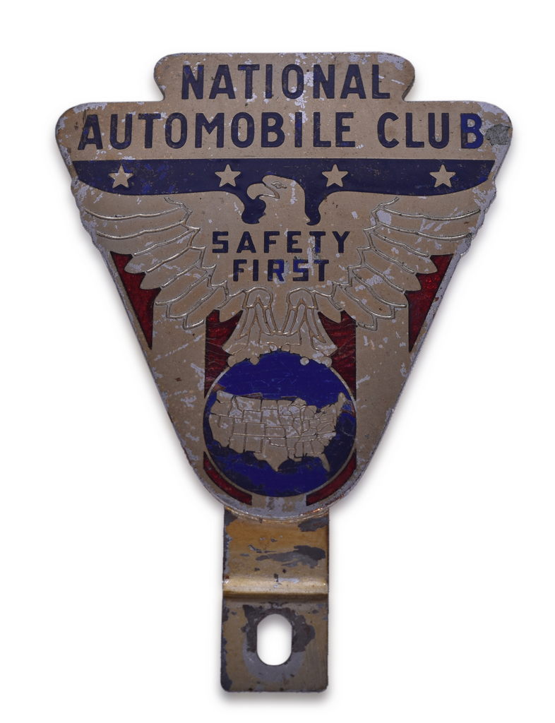 7188 - National Automobile Club Enamel - Enameled Badge / License Plate Topper thumbnail