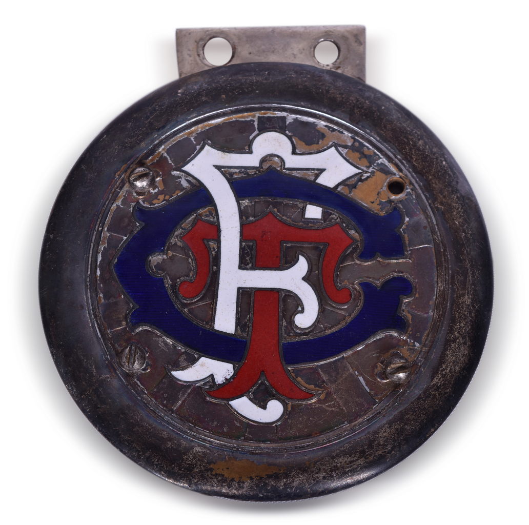 7190 - Touring Club de France - Automotive Enameled Badge / License Plate Topper thumbnail