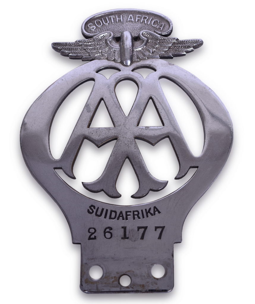 7193 - South African Automobile Association Chrome Badge / License Plate Topper thumbnail