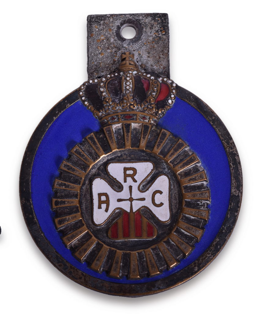 7199 - Royal Automobile Club Enameled Badge / License Plate Topper thumbnail