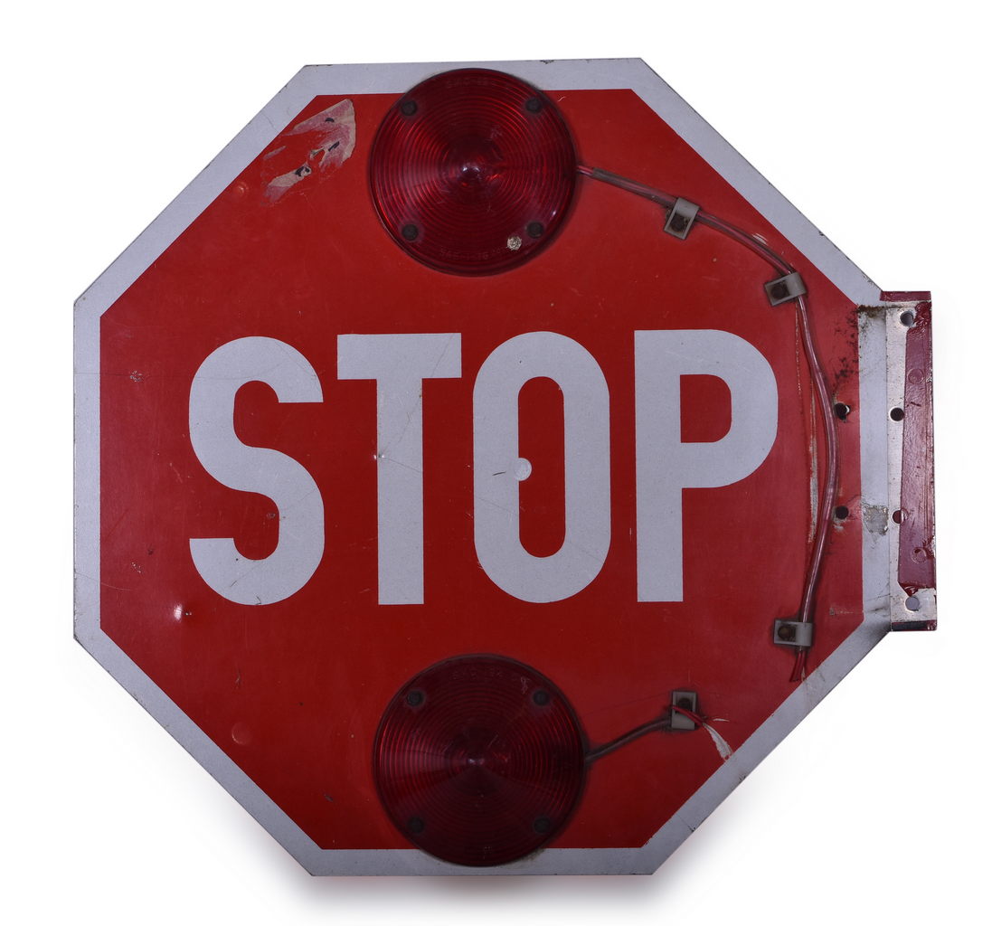 7202 - Reflective School Bus Stop Sign With Lights thumbnail