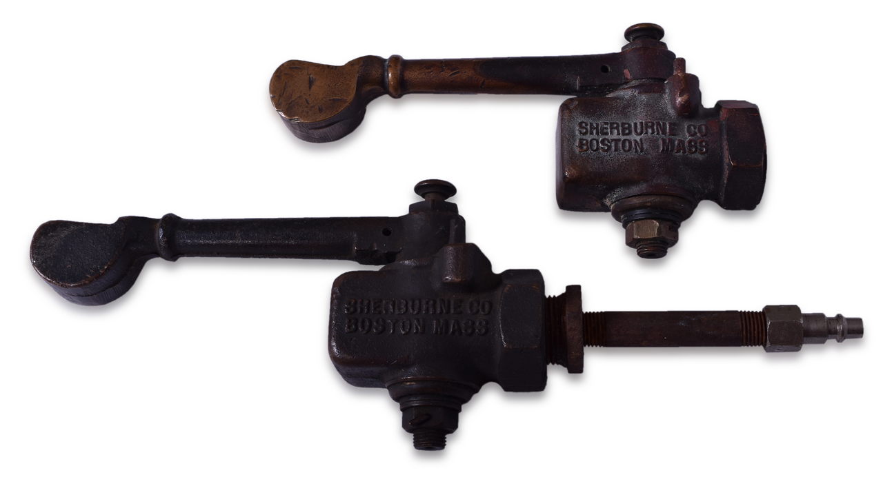 8012 - Pair of Sherburne Co. Railroad Brass Caboose Whistles thumbnail