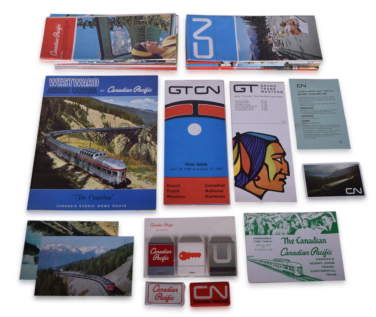 8025 - Large Group of Canadian Railroad Paper and Ephemera - Canadian National, Canadian Pacific, and Grand Trunk Western thumbnail