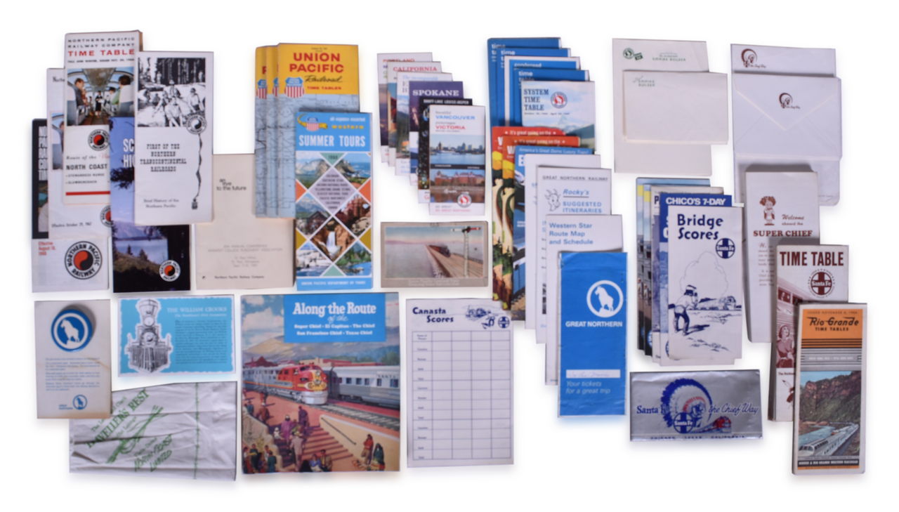 8027 - Mixed Group of Western Railroad Paper and Ephemera - Great Northern, Union Pacific, Santa Fe, Denver Rio Grande & Western, and Northern Pacific thumbnail