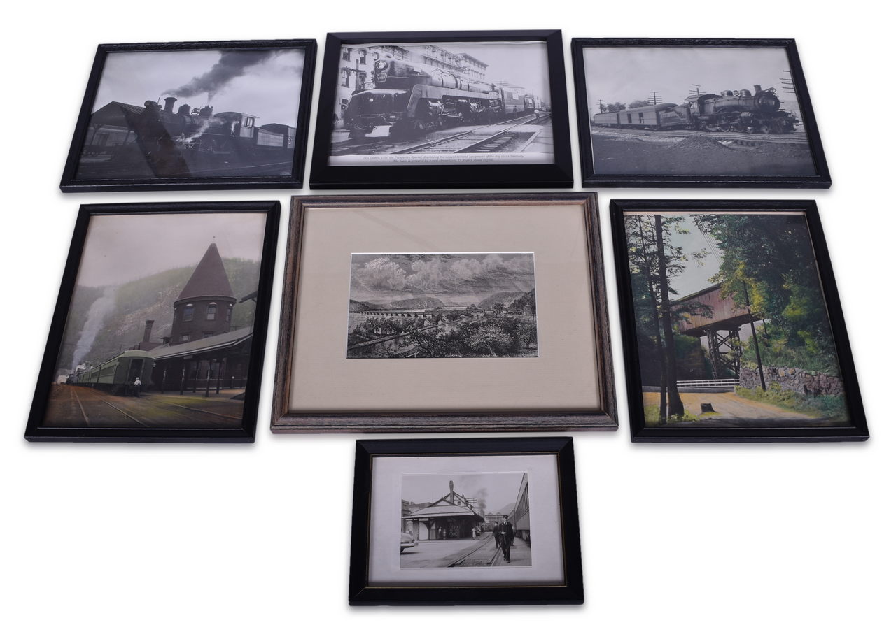 8031 - Seven Framed Pennsylvania Railroad Photographs and Prints thumbnail