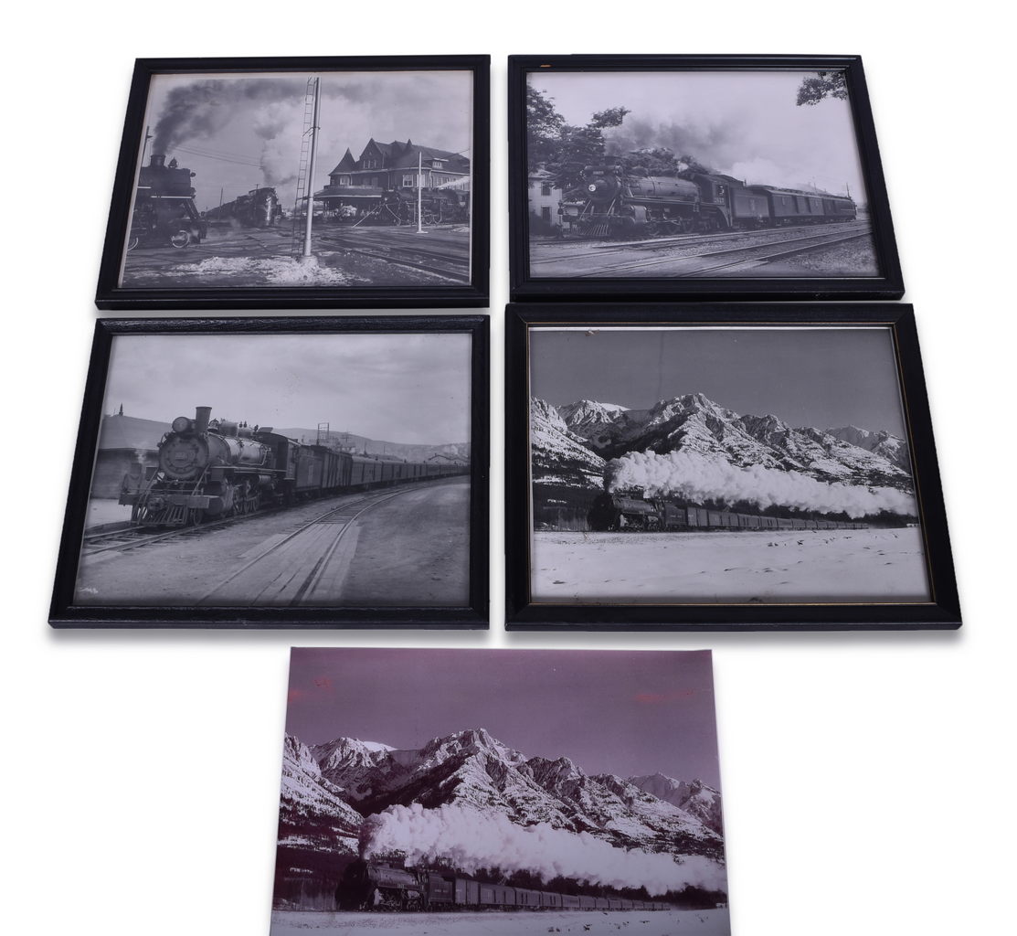 8040 - Five Black and White Canadian Pacific and Canadian National Railroad Photographs thumbnail