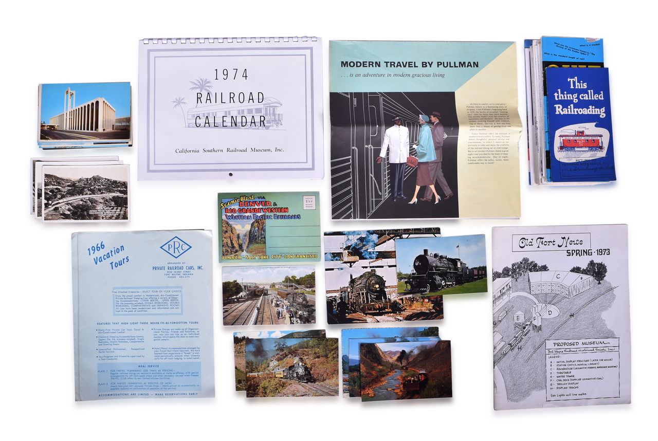 8041 - Forty-Six Pieces of Railroad Paper - Postcards, Brochures, Tour Guide, Calendar, and More thumbnail