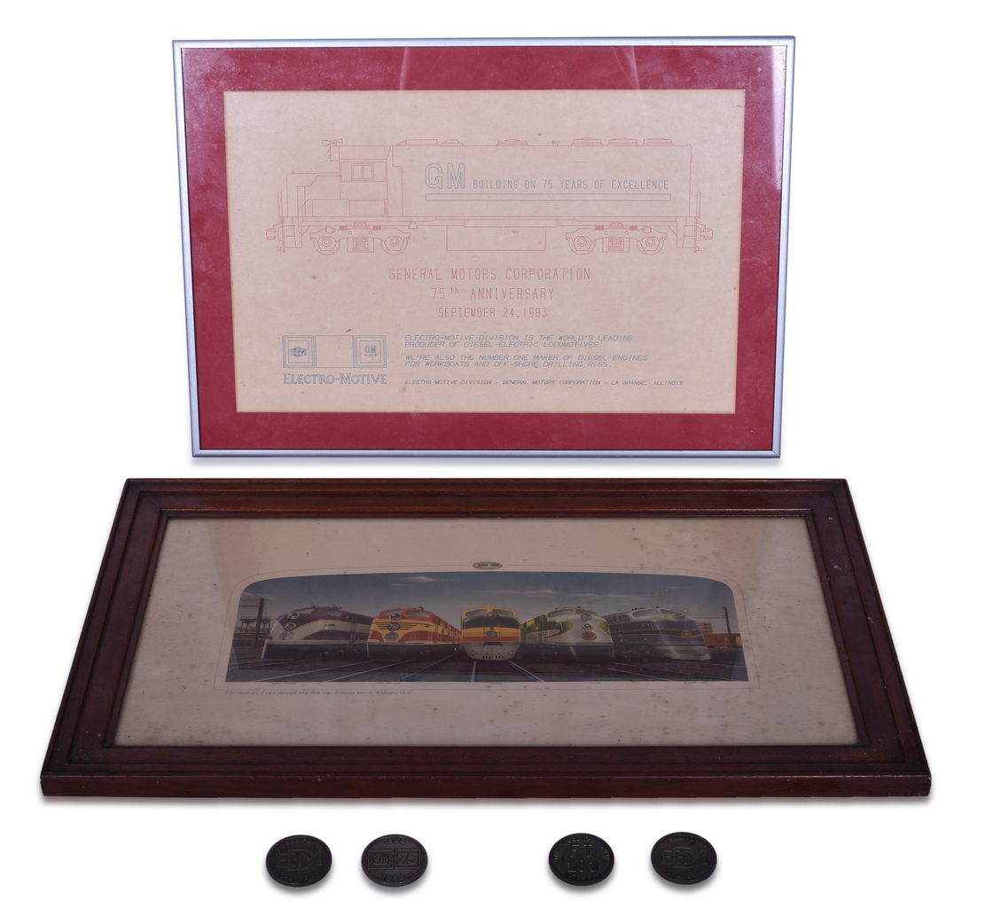 8052 - General Motors Electro-Motive Division Railroad Anniversary Prints and Coins thumbnail