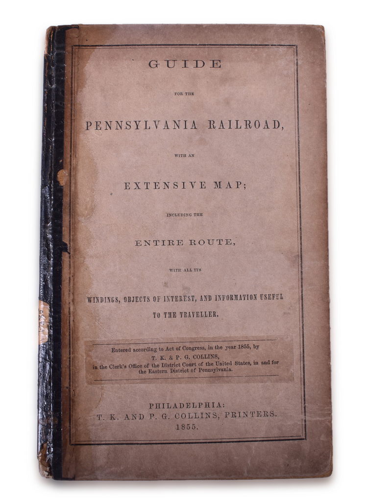 8053 - 1855 Guide for the Pennsylvania Railroad with an Extensive Map from the Pennsylvania Railroad Library thumbnail