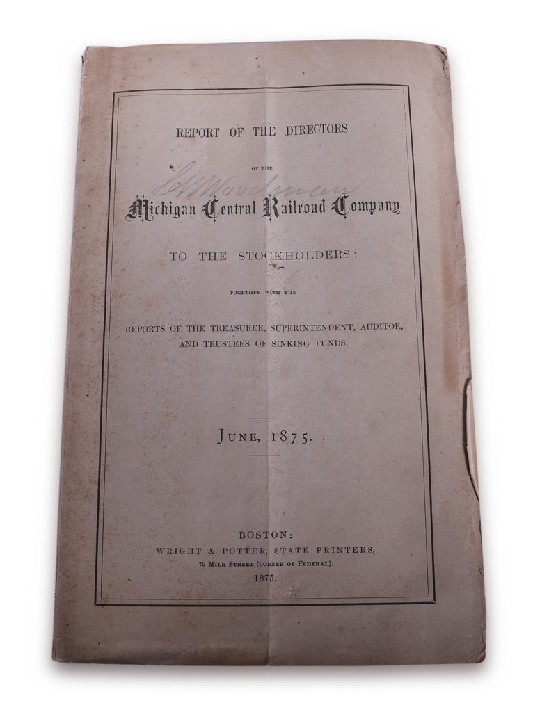8055 - 1875 Michigan Central Railroad Report of the Directors thumbnail