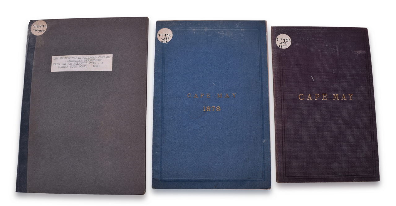 8067 - Three Pennsylvania Railroad Library and West Jersey Railroad Cape May Books - 1877, 1878, and 1883 thumbnail